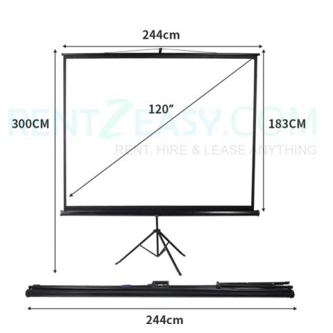 8 By 6 Tripod projector Screen on rent rent in 